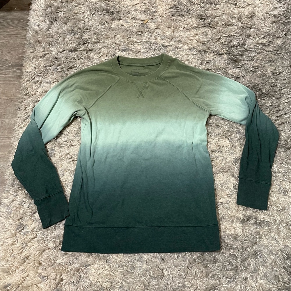 Eddie Bauer green ombre sweater